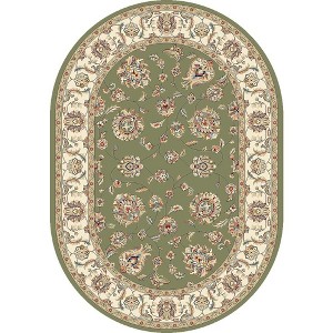 Ancient Garden 57365 Green/Ivory 5.3X7.7 Ov Oval - 1 of 4
