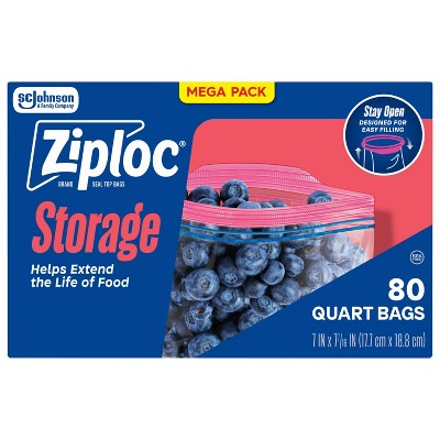 Ziploc Storage Quart Bags