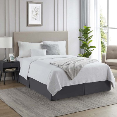 Nestl Bed Skirt Queen Size, 14" Drop Premium Bedskirt, Old Gray Microfiber Bed Skirts