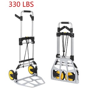 Aluminum Hand Truck Folding Dolly Cart 330 lbs Capacity with Telescoping Handle - 1 of 4