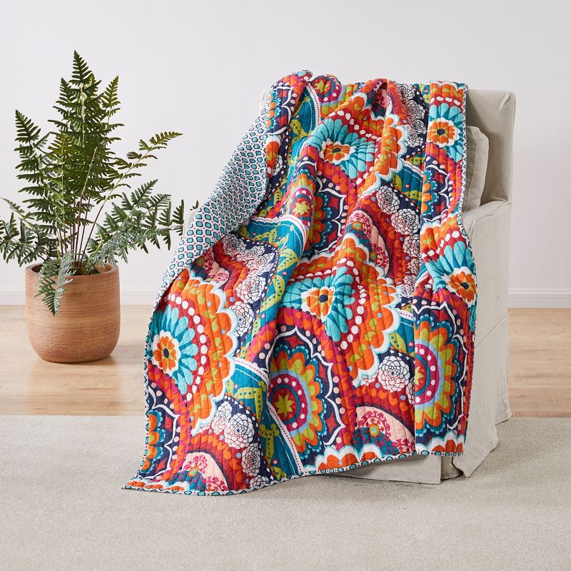 Serendipity 50" x 60" Quilted Throw - Multicolor - Levtex Home, 3 of 5
