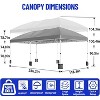 10X20Ft Outdoor Party Tent Gazebo, Waterproof Gazebo Canopy Tent, Heavy Duty Commercial Outdoor Canopy All Season with Storage Bag - 4 of 4