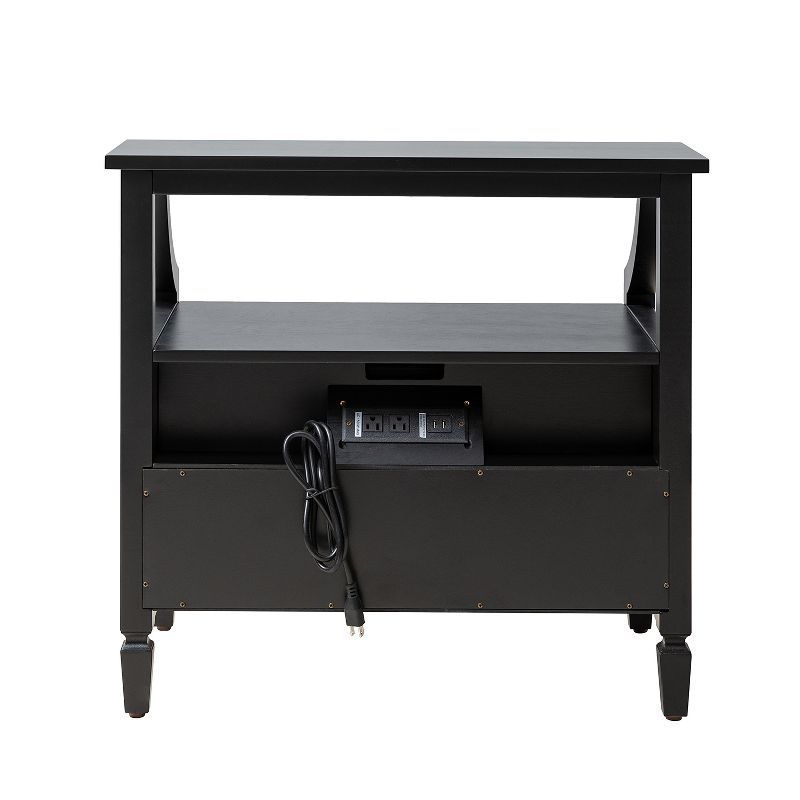 Bernadette 2 - Drawer Nightstand with Built-In Outlets|Hulala Home, 5 of 12