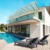 Oslo Patio Reclining Sun Lounger - Black - DUKAP: UV & Weather-Resistant, Polypropylene Frame, 400lb Capacity - 2 of 4