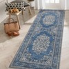 Coolmee Bohemian Vintage Runner Rug for Hallway,Machine Washable Carpet Runners Kitchen Floor Mat for Entryway Bedroom LaundryBlue - 2 of 4