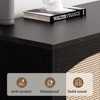 Glasflength Decorative Storage Cabinets, Rattan Mid Century, Living Room TV Cabinet, Cabinet for Kitchen Bedroom, Black 53.9"*13.8"*18.9" - 4 of 4
