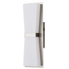 POWLIG 15.7-Inch Brushed Nickel LED Wall Sconce – Dimmable 5-Color Flush Mount, Hardwired Modern Light for Bathroom, Bedroom & Hallway - 3 of 4