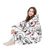 Tirrinia Women Oversized Wearable Blanket Hoodie, Printed Fleece Sweatshirt, One Size Fits All - 2 of 4