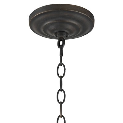 Heritage Bronze Farmhouse 8-Light Linear Pendant Chandelier