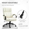 TiramisuBest 500lbs Big & Tall Office Chair, Wide Linen Seat, Adjustable Height, Swivel Wheels, Tilt, Cream White - 4 of 4