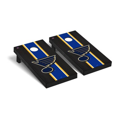 NHL St. Louis Blues Premium Cornhole Board Onyx Stripe Version