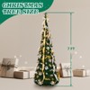NAYSAYE 7FT Pre-Lit Christmas Tree Fully Decorated Artificial Xmas Tree for Living Room Home Office, Green, 25.5"*25.5"*84" - 3 of 4