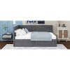DOMETOUR Twin Size Wood Daybed with 2 Drawers and Rustic Guardrail, Ancient Grey - 4 of 4