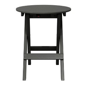 WestinTrends Malibu HDPE Outdoor 24.5 Inch Round Portable Folding Patio Dining Table - 1 of 4