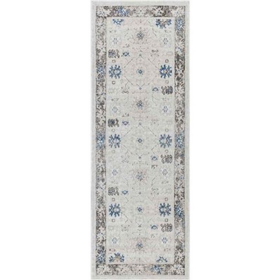 Mark & Day Jarin 2'6"x7'3" Runner Woven Indoor Area Rugs Cobalt/Taupe: Stain-Resistant, Pet Friendly, Traditional Style