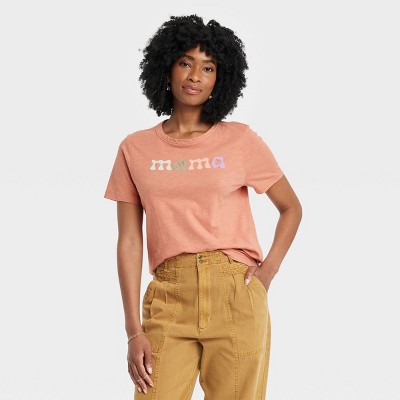 Women's Short Sleeve T-Shirt - Universal Thread™ Apricot Orange