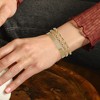 Ross-Simons 18kt Gold Over Sterling Jewelry Set: 3 Link Bracelets - 2 of 4