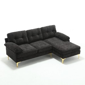 NicBex L-Shaped Sectional Sofa,Chenille 3-Seater Sofa with Reversible Chaise for Living Room,Apartment,Office - 1 of 4