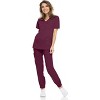 MediChic Womens 8-Pocket Scrubs Set- Mock Neck with 4-Pocket Jogger Scrub Pants - 2 of 4