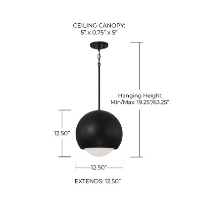 Capital Lighting Dolby 1 - Light Pendant in  Black Iron