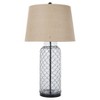Sharmayne Transparent Glass Table Lamp - Signature Design by Ashley: Coastal Chic Farmhouse Decor, Linen-Weave Shade, UL Listed - 3 of 3
