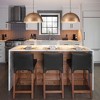 Rennnsan Grainor 15"-23" W 1 -Light Gold Foiled Dimmable Oversized Industrial Dome Pendant in Dark Silver - 4 of 4
