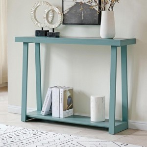 Kings Brand Emma Narrow Console Table with Shelf – Ideal for Entryway, Sofa, Hallway, Living Room, Office, Foyer, 44 Inch - 1 of 4