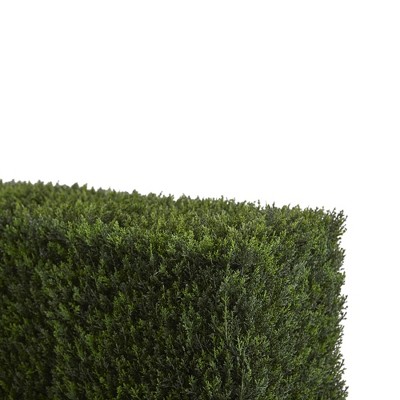Freestanding Faux Cedar Topiary Hedge 20" - Indoor/Outdoor Decor