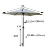 Sapphtopaz 9Ft Patio Umbrella Beach Umbrella Sun Shades with Crank and Push Button Tilt 6 Sturdy Ribs for Garden, Beach, Backyard - 2 of 4