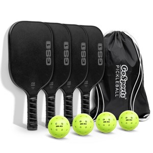 GoSports GS1 Pickleball Paddles Set of 4 with 4 Pickleballs - USAPA Approved Fiberglass Pickleball Paddles - 1 of 4