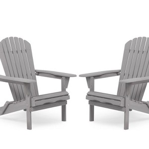 FONTOI Outdoor Chair, Wood Lounge Patio Chair with Folding Adirondack for Garden, Lawn, Backyard,31*36*28 - 1 of 4