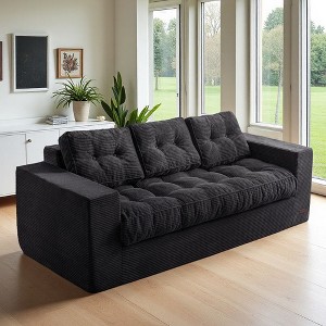 MAXYOYO 3 Seater Couch for Living Room, Boneless Couch with Tufted Cushion & Backrest, Sofa in A Box, No Assembly Required - 1 of 4