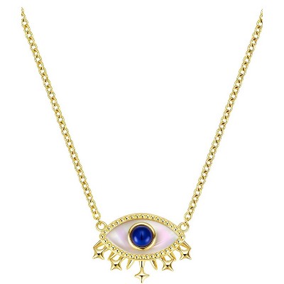 Molenia Gold Evil Eye Necklace, Pave Zirconia Evil Eye Necklace, Protection Charm Necklace, Good Luck Necklace, Crystal Necklace, Birthday Gift
