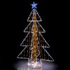 Costway 5 FT Animated Christmas Tree with 252 Warm 202 Cold LED Lights Zip Ties & Stakes - 3 of 4