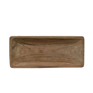 Essential Decor & Beyond Rectangular Teak Tray - 1 of 1