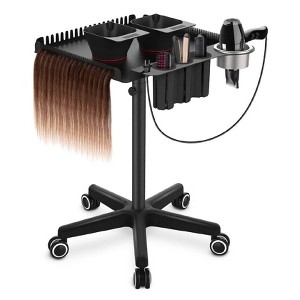 TASALON Rolling Salon Tray on Wheels, Metal Hairstylist Tray Cart with 2 Magnetic Hair Color Bowls - 1 of 4