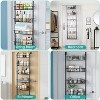 NewHome"6-Tier Over Door Pantry Organizer Rack with Hanging Hooks, Carbon Steel Shelf for Kitchen & Bathroom"Black - 4 of 4