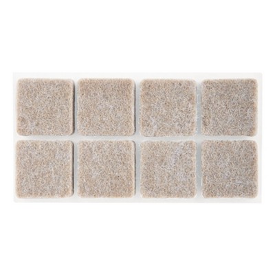 Scotch Felt Pads Beige Square 1 inch