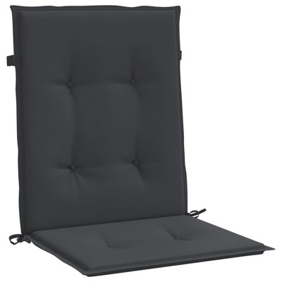 vidaXL Black Garden Lowback Chair Cushions - Set of 2, 39.4"x19.7"x1.2", Outdoor Comfort, Oxford Fabric