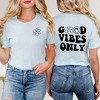 Simply Sage Market Women's Good Vibes Only Smiley Face Front and Back Short Sleeve Graphic Tee - 2 of 4