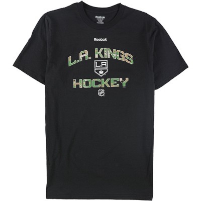 Reebok Mens LA Kings Camo Logo Hockey Graphic T-Shirt