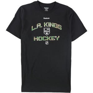 Reebok Mens LA Kings Camo Logo Hockey Graphic T-Shirt - 1 of 2