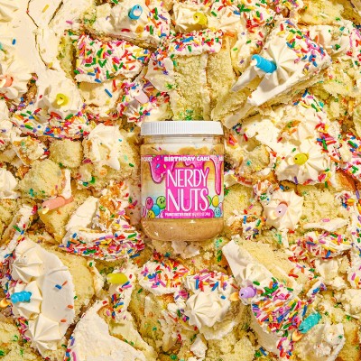 Nerdy Nuts Birthday Cake Peanut Butter Treat - 12oz