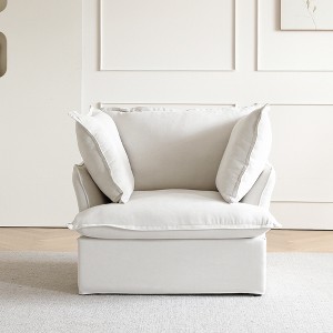 Modern Sofa, Modular Sectional Sofa, Minimalist Wide Deep Seat Couches for Living Room Apartment Lounge Bedroom - 1 of 4
