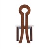 WJSHome Sheep Plush Upholstery Dining Chairs Set of 6, Rubberwood Dining Chairs, Retro Key Shape Design for Kitchen and Restaurant - 2 of 4