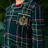 Kids Green Tartan Plaid Flannelette Luxe Pajama Set - Posh Peanut - 4 of 4