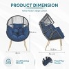 Bestier Outdoor Wicker Egg Chair, Rattan Chair with Cushion, Oversized Patio Lounge Chair for Outdoor, Indoor, Balcony, Backyard, Garden - 2 of 4