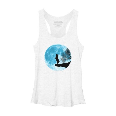 Women's Design By Humans Moon Bunny By Maryedenoa Racerback Tank Top