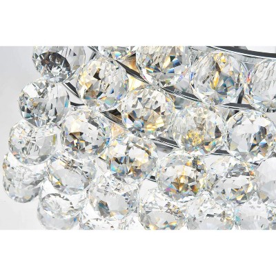 Corona 4-Light Chrome Flush Mount with Clear Royal Cut Crystal