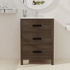 Hyleory KD Freestanding Bathroom Vanity with Resin Single Sink, 24" and 36" available - 3 of 4